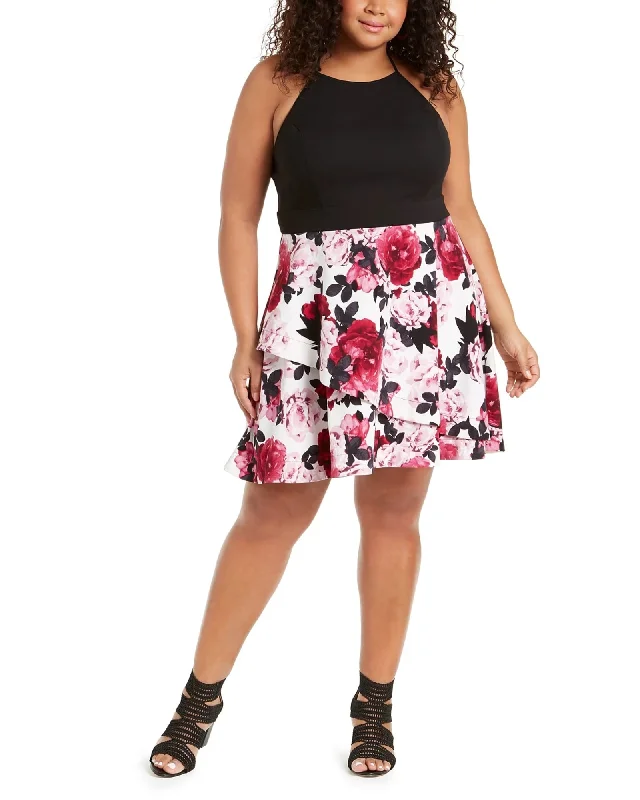 Sneak Peek Sale Speechless Women's Trendy Plus Size Solid & Floral-Print Dress Red Size 18 | Red Sneak Peek Sale Speechless Women's Trendy Plus Size Solid & Floral-Print Dress Red Size 18 | Red