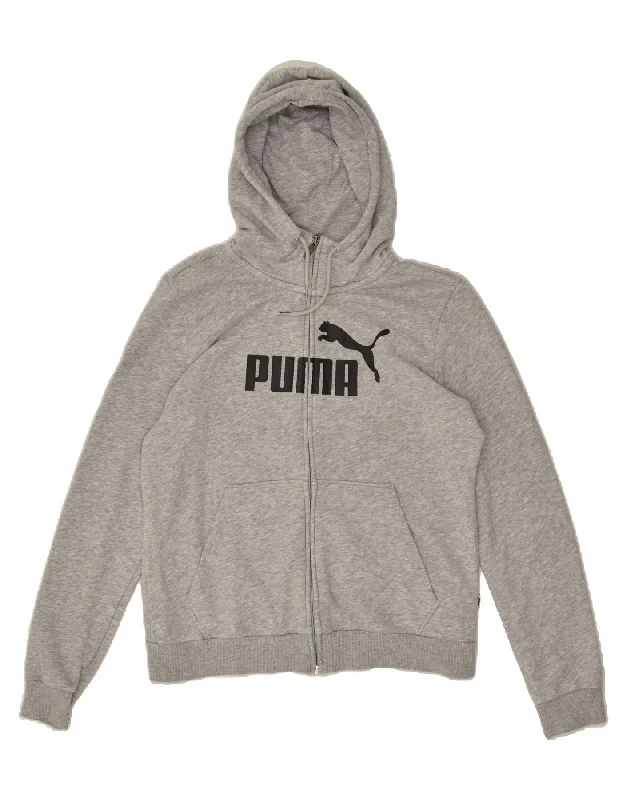 Get It Before It’s Gone PUMA Womens Graphic Zip Hoodie Sweater UK 14 Large Grey Cotton Get It Before It’s Gone PUMA Womens Graphic Zip Hoodie Sweater UK 14 Large Grey Cotton