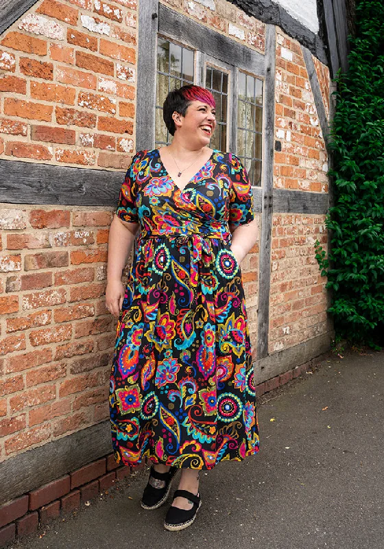 Crazy Deals Elisa Painted Paisley Print Midaxi Dress