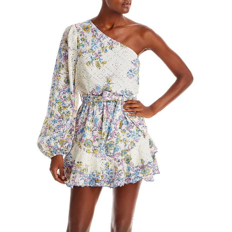 Price Drop Womens Cold Shoulder Mini Fit & Flare Dress