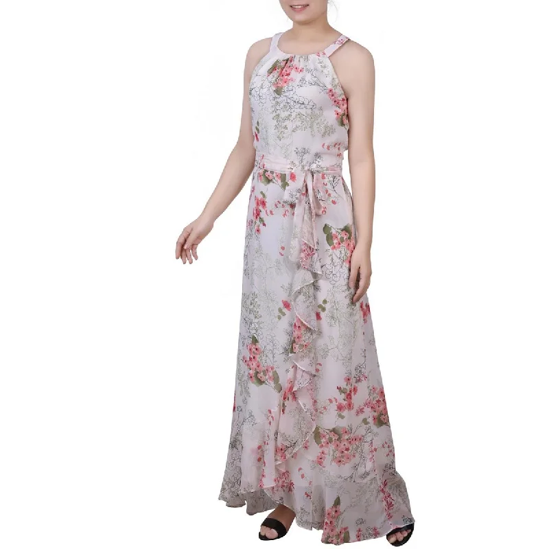 Factory Direct Sale Womens Chiffon Floral Maxi Dress