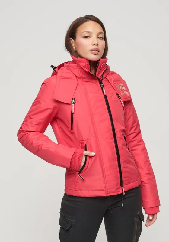 Today's Special Superdry Womens Mountain Windcheater Jacket, Active Pink