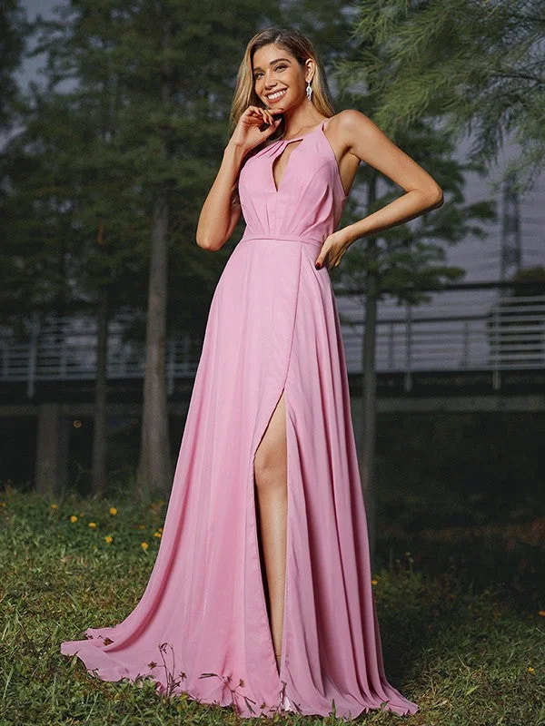 Take Advantage A-Line/Princess Chiffon Ruched Scoop Sleeveless Sweep/Brush Train Bridesmaid Dresses Take Advantage A-Line/Princess Chiffon Ruched Scoop Sleeveless Sweep/Brush Train Bridesmaid Dresses