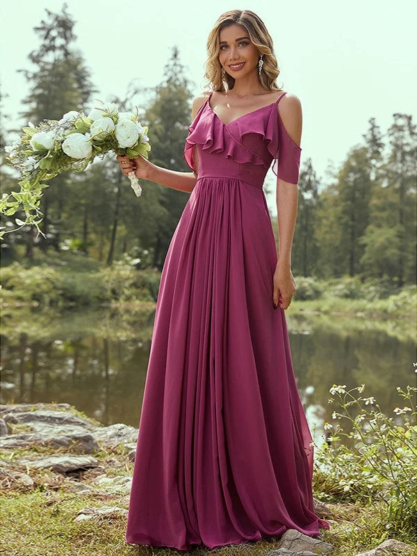 Special Buy A-Line/Princess Chiffon Ruffles V-neck Sleeveless Floor-Length Bridesmaid Dresses Special Buy A-Line/Princess Chiffon Ruffles V-neck Sleeveless Floor-Length Bridesmaid Dresses