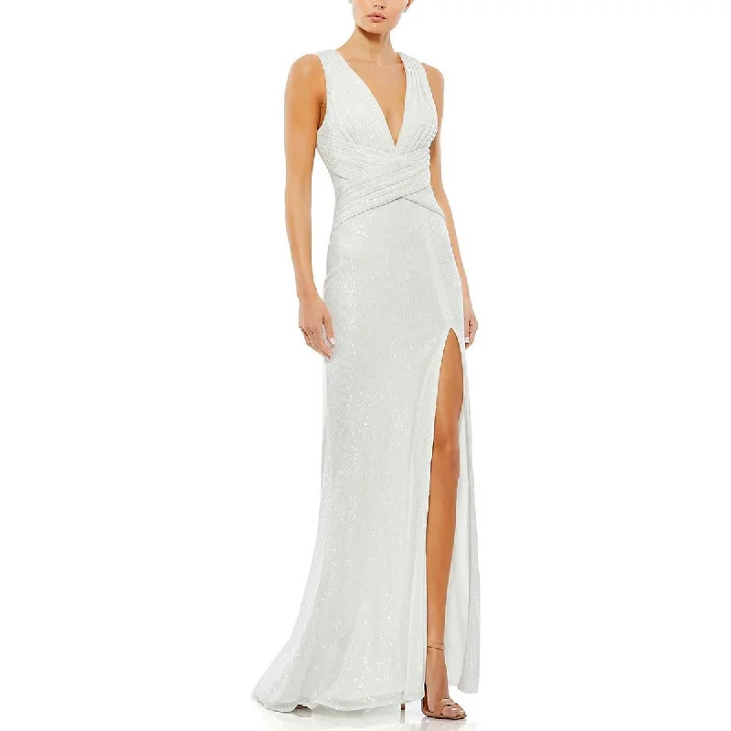 Stock Clearance Womens Sequined Long Evening Dress