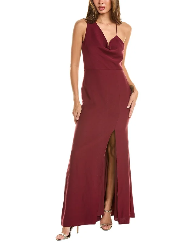 Warehouse Sale After Six One-Shoulder Maxi Dress