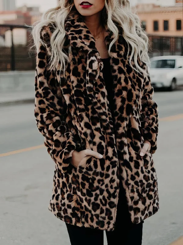 Crazy Deals Brown Leopard Print Coat