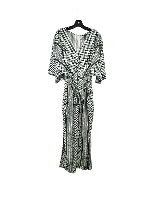 Big Savings Green & White Jumpsuit Clothes Mentor, Size 3x