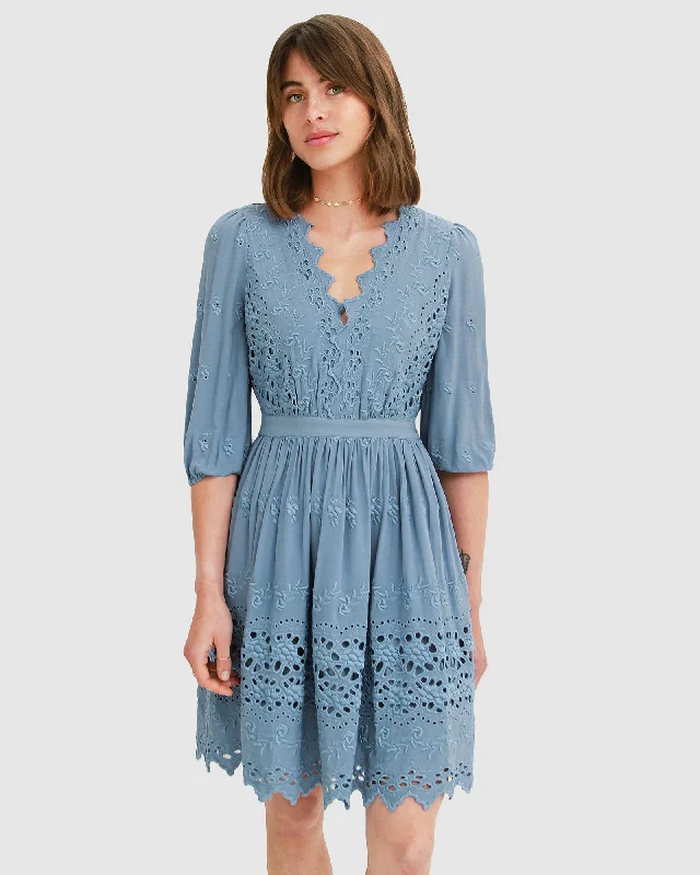 Value Deals Sweet Talk Eyelet Mini Dress