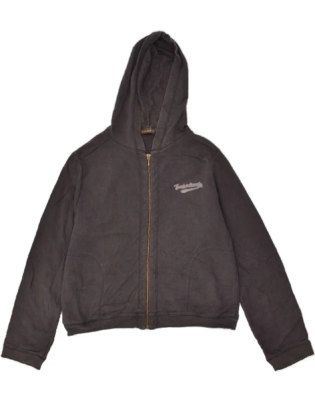 Great Deals TIMBERLAND Womens Crop Zip Hoodie Sweater UK 14 Medium Grey