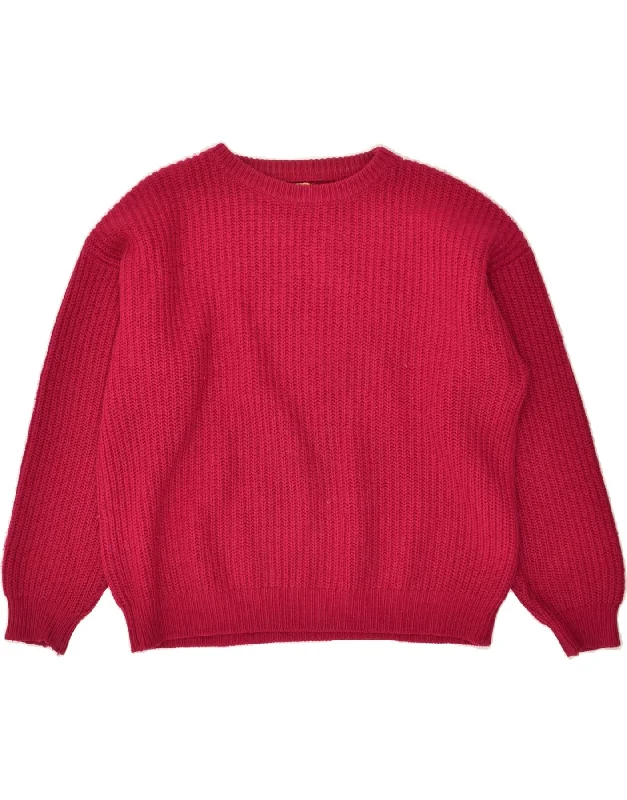 Sneak Peek Sale SISLEY Womens Boat Neck Jumper Sweater UK 10 Small Burgundy Acrylic