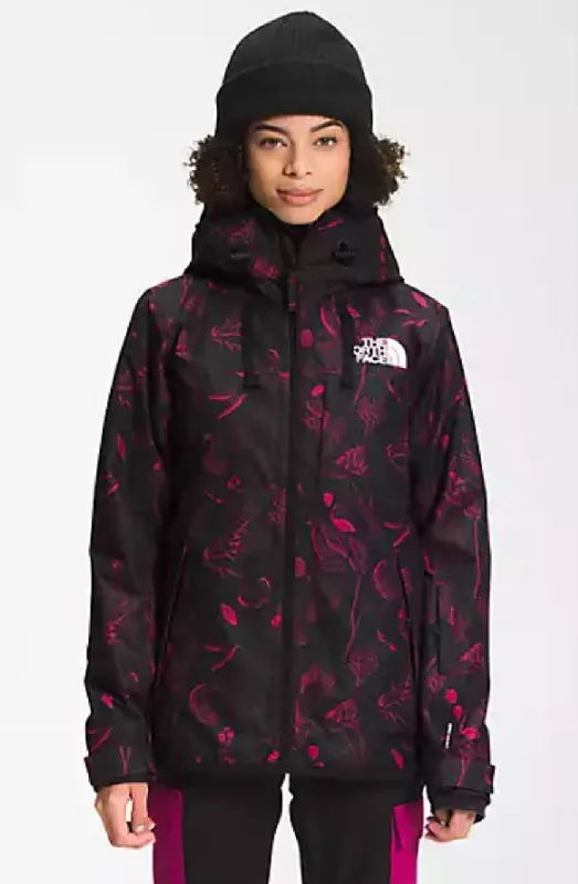Daily Deals THE NORTH FACE W SUPERLU JACKET ROXBURY PINK HALFTONE FLORAL PRINT/TNF BLACK