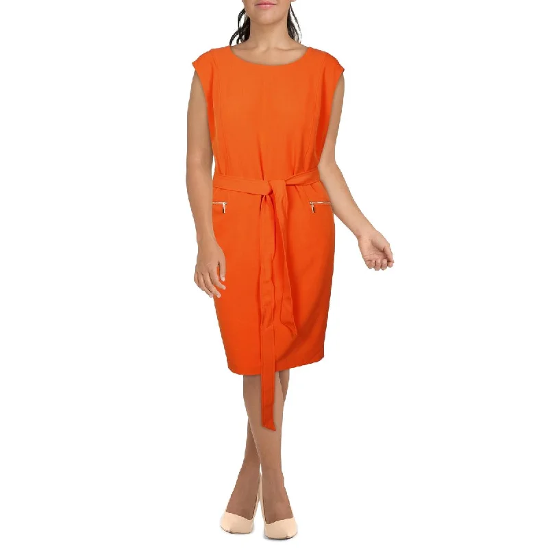 Warehouse Sale Plus Womens Sleeveless Knee Sheath Dress