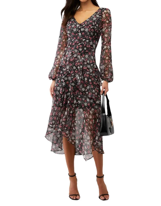 Great Deals Fairfax Dress In Fuchshia Gold Floral
