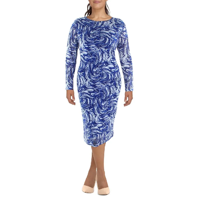 Discount Deals Womens Mesh Printed Shift Dress