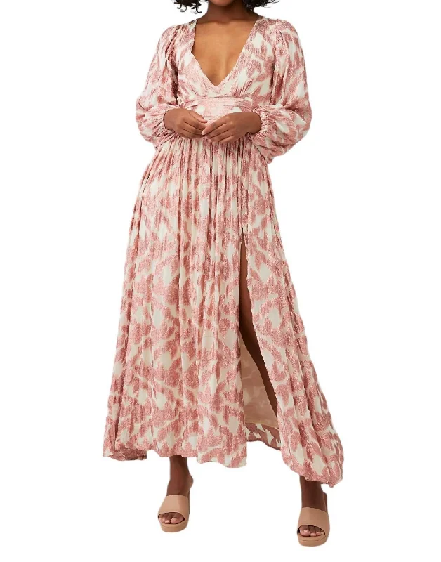 Final Clearance Rising Star Lapis Maxi Dress In Rising Star Rose