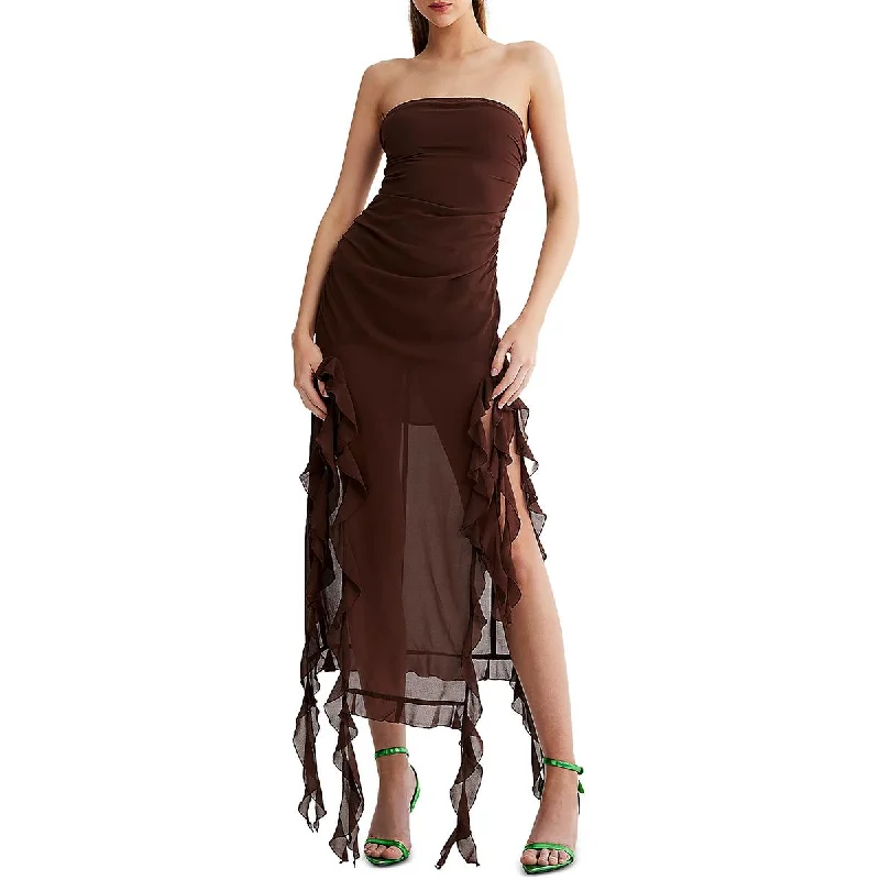 Special Buy Womens Hi-Low Strapless Evening Dress