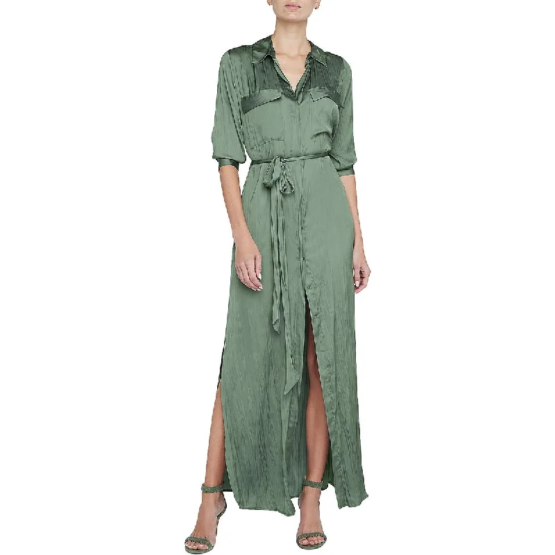 Limited Edition Cameron Womens Belted Long Shirtdress
