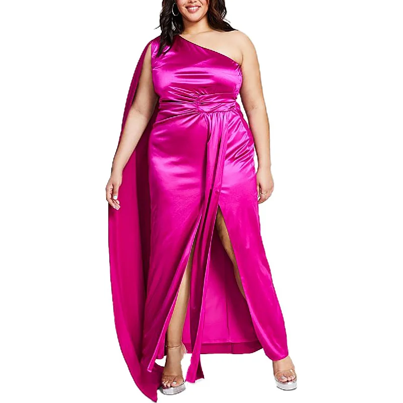 Daily Deals Plus Womens Satin Prom Evening Dress