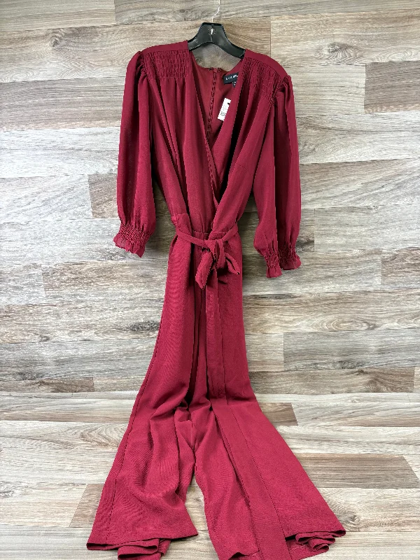 Closeout Jumpsuit By Lane Bryant In Red, Size: 1x