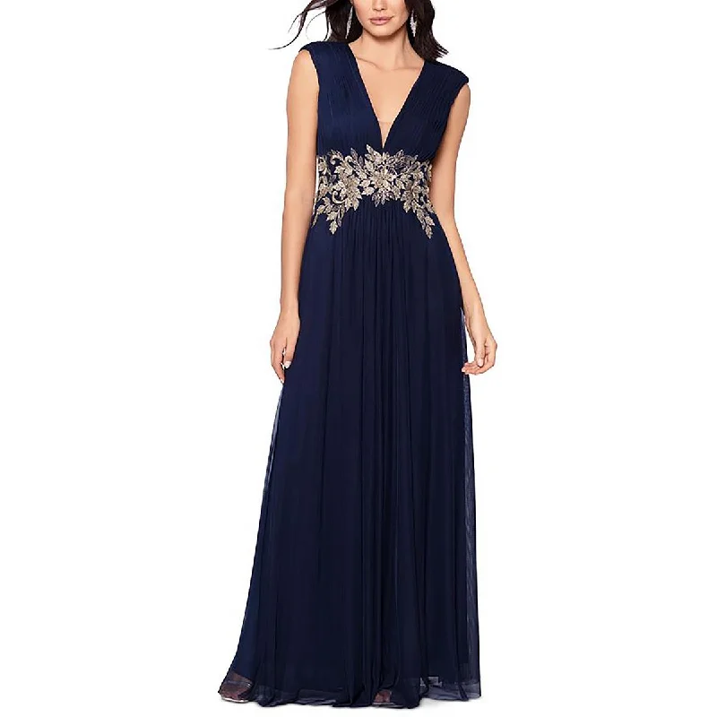 Bonus Savings Petites Womens Full Length Embroidered Evening Dress