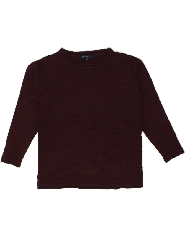 Blowout Deals CREW CLOTHING Womens Crew Neck Jumper Sweater US 10 Large Burgundy Striped Blowout Deals CREW CLOTHING Womens Crew Neck Jumper Sweater US 10 Large Burgundy Striped