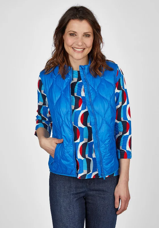 Epic Deals Rabe Quilted Short Gilet, Cobalt Blue