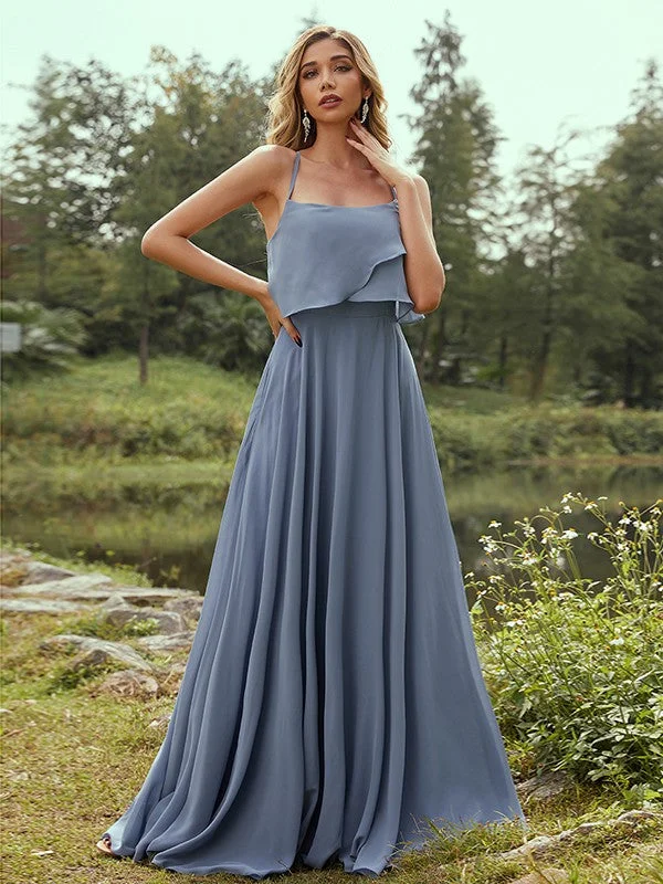 Best Seller A-Line/Princess Chiffon Ruffles Spaghetti Straps Sleeveless Floor-Length Bridesmaid Dresses Best Seller A-Line/Princess Chiffon Ruffles Spaghetti Straps Sleeveless Floor-Length Bridesmaid Dresses
