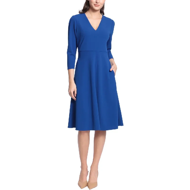 Exclusive Savings Womens Pintuck Knee Length Shift Dress