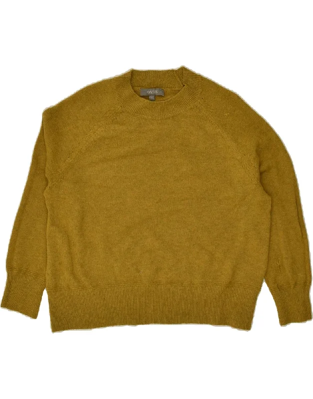 Act Fast OASIS Womens Turtle Neck Jumper Sweater UK 16 Large Yellow Polyester
