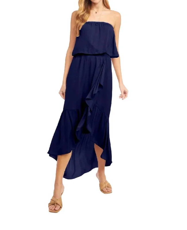 Must-Have Deals Reece Maxi High Low Tube Dress In Midnight