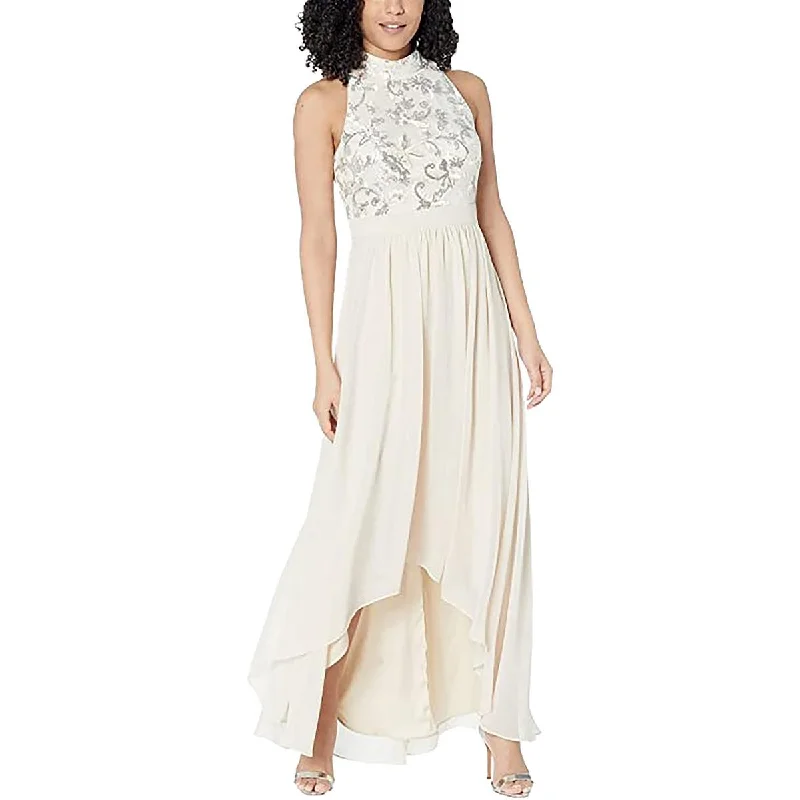 Quick Sale Womens Chiffon Sequin Evening Dress