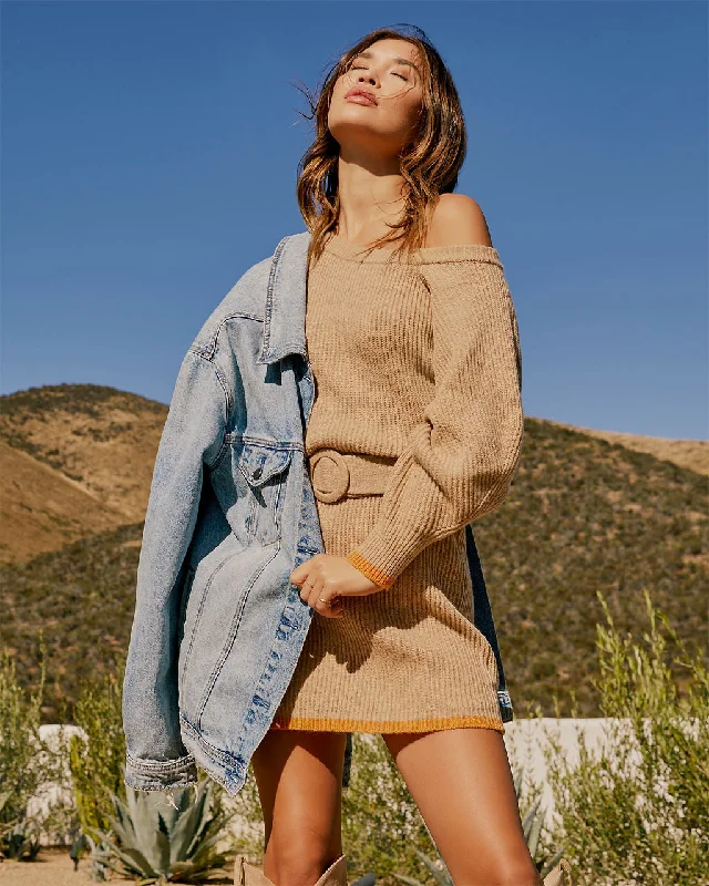 Big Discounts Dennis Off The Shoulder Mini Sweater Dress