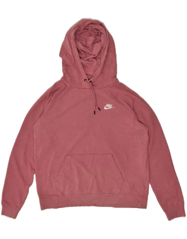 Don’t Miss Out NIKE Womens Hoodie Jumper UK 14 Medium Pink Cotton