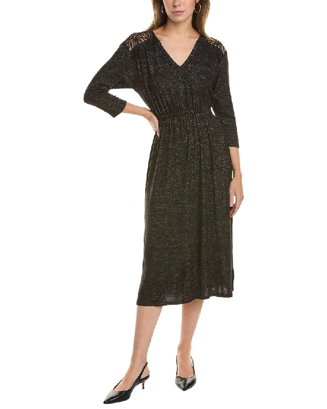 Limited Availability Bobeau 3/4-Sleeve Midi Dress