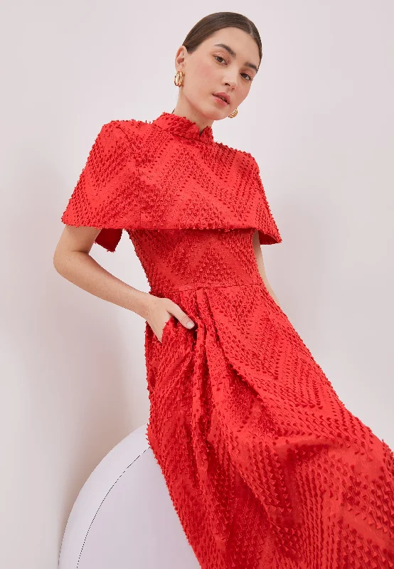 Deal Mania 3D Tenun Red Cape (dress not included)