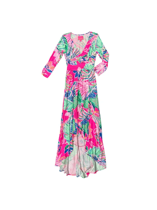 Instant Discount Dress Designer By Lilly Pulitzer In Green & Pink, Size: Xs