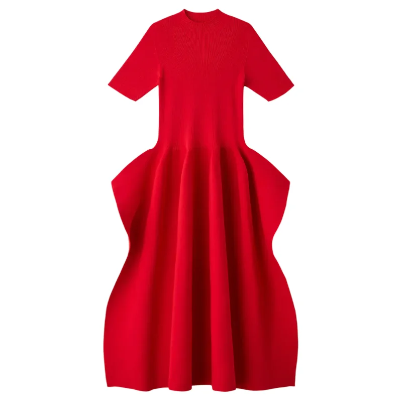Deal Dash Pottery Crease Short Sleeve Dress