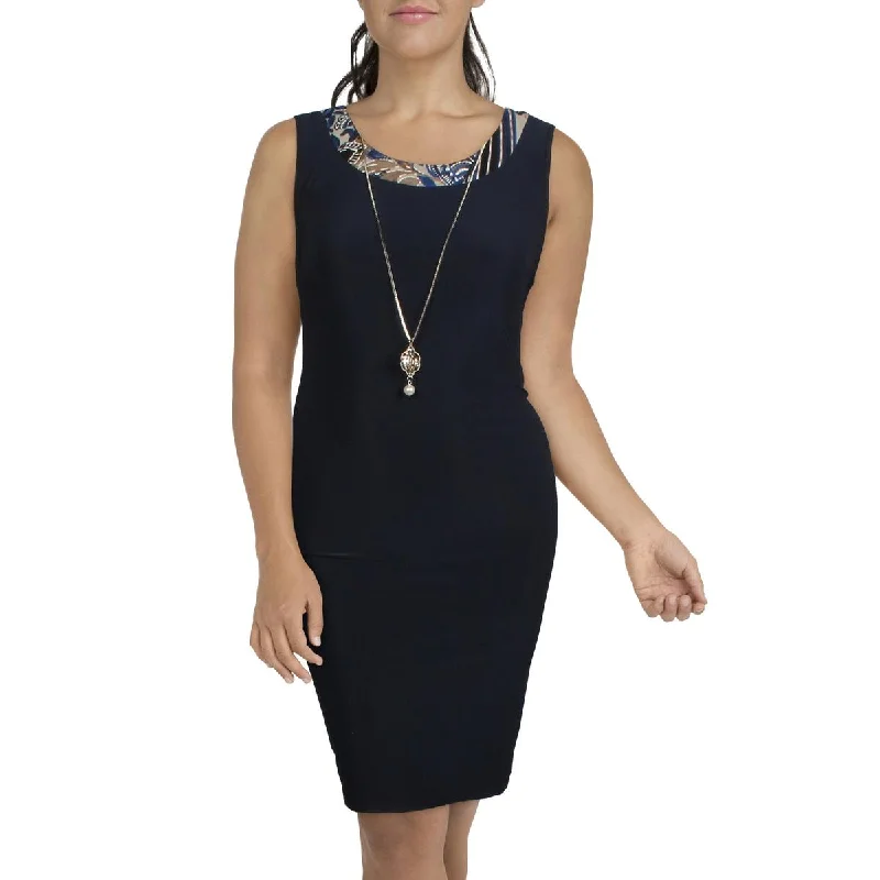 Act Fast Womens Knit Sleeveless Sheath Dress