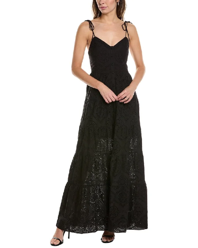 Steals and Deals alice + olivia Shantella Tiered Button Maxi Dress