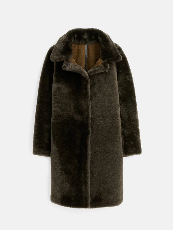 Special Offer Owen Barry x Alex Mill Shearling Dorset Coat