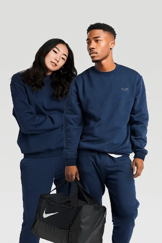 Hot Deal INSPORT UNISEX ALASKA NAVY CREW SWEATSHIRT