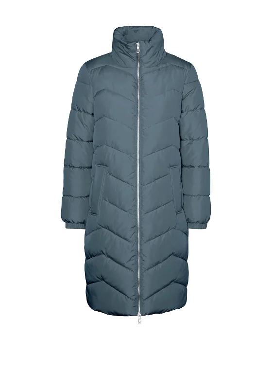 Weekend Deal Vero Moda Liga Quilted Long Coat, Stormy Weather