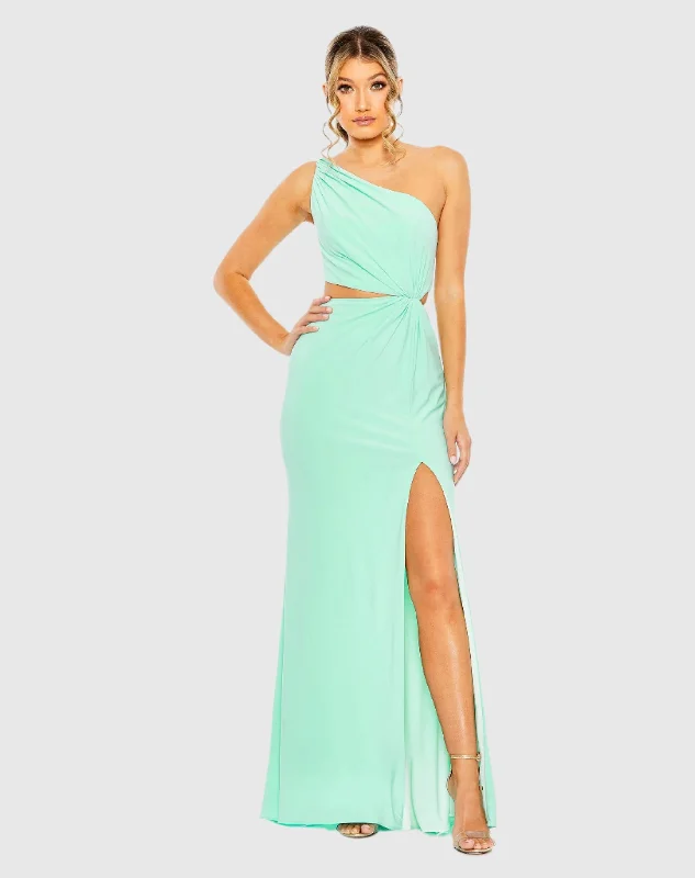 Unbeatable Prices One Shoulder Ruched Cut Out Jersey Gown
