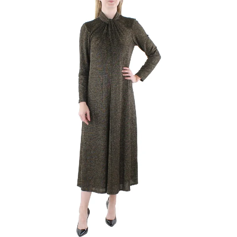 Price Break Womens Twist Front Long Cocktail and Party Dress