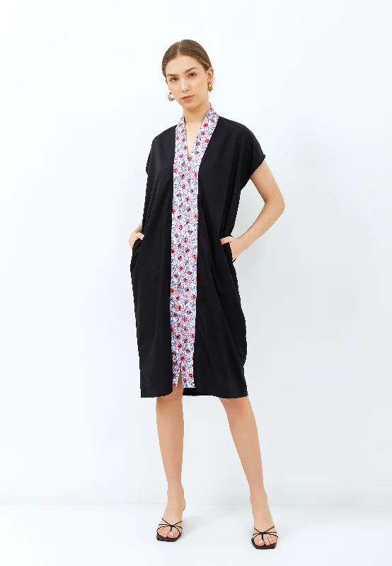 Daily Deals CHERRY BLOSSOM Kebaya Dress Black