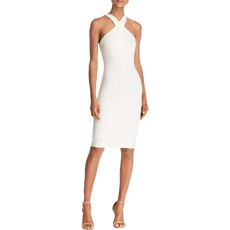 Warehouse Sale Carolyn Womens Criss Cross Halter Party Dress