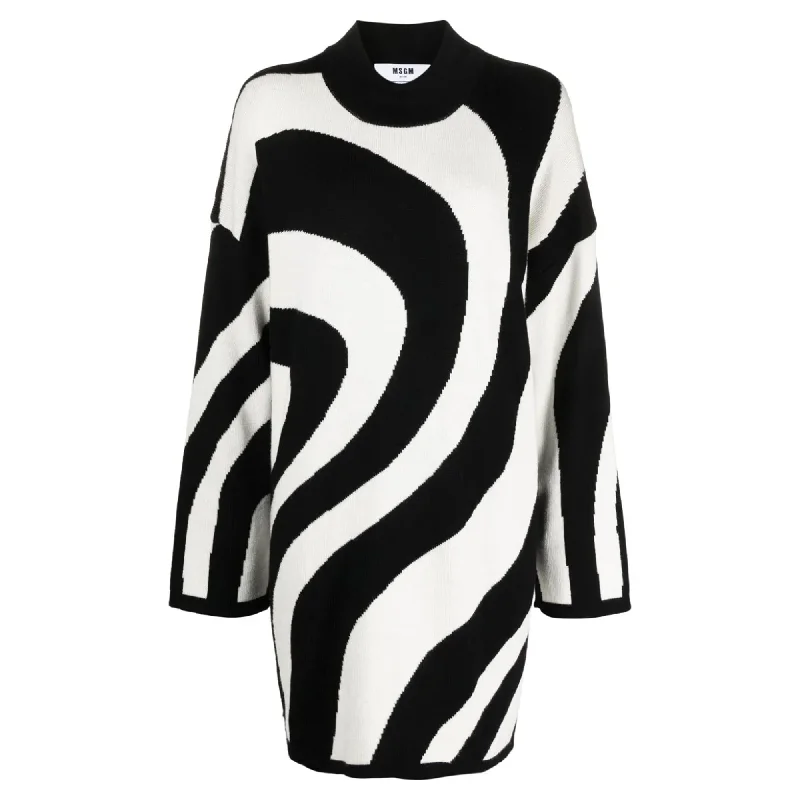 Stock Up and Save Illusion Stripes Knitwear Dress