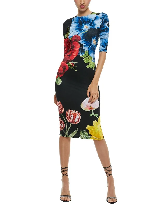 Customer Appreciation Sale alice + olivia Delora Crew Neck Midi Dress
