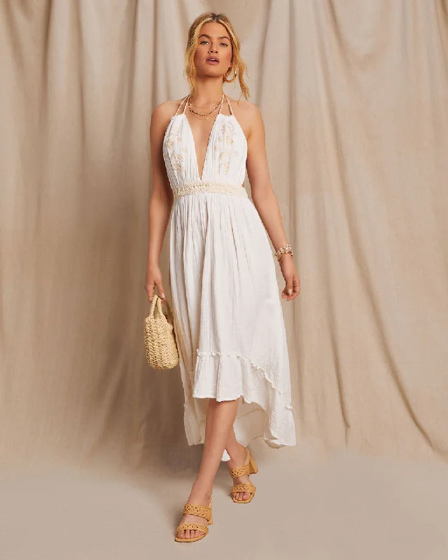 Fantastic Offers Emmie Crochet Embroidered Maxi Dress